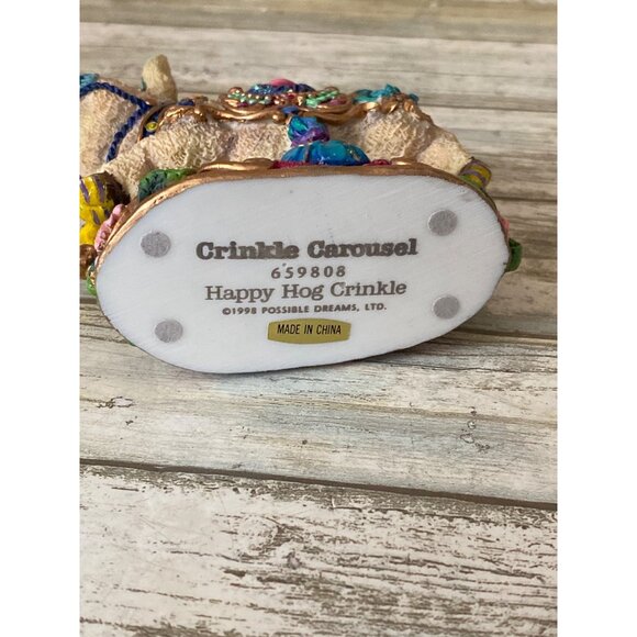 Crinkle Carousel Dept 56 Possible Dreams Lot of 4 Animals 1998 Resin Lion Pig - Picture 10 of 16